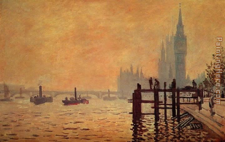 The Thames below Westminster painting - Claude Monet The Thames below Westminster art painting